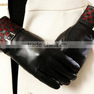 2014 New fall / winter sheep skin leather gloves for ladies