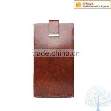 Fashion brand leather card holder with metal chain, multi-purpose holder