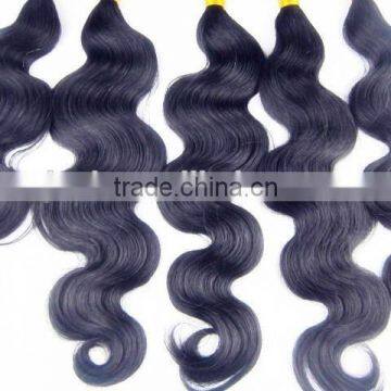 virgin remy hair indian human hair weft dark color and body wave