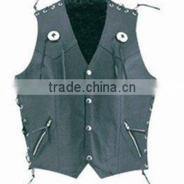 DL-1581 Mens Vest , Leather Vest , Sports Vest , Leather Wears