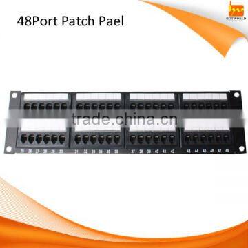 with Cat 6e network cable RJ 45 UTP AMP Patch Panel 48 Port