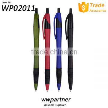 Custom Plastic Oil Pen with Rubber Grip, Circle Line in Grip