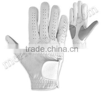 Cabretta Leather White Golf Gloves