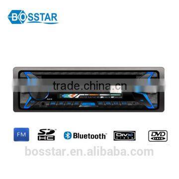 single din universal detachable panel car audio dvd player with bluetooth gps fm radio for fiat and for all cars