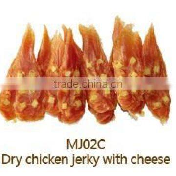 Dog treat-MJ02C-Dry chicken jerky with Cheese