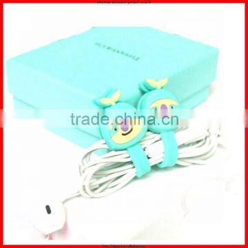 Travel portable pvc earphone winder cable winder