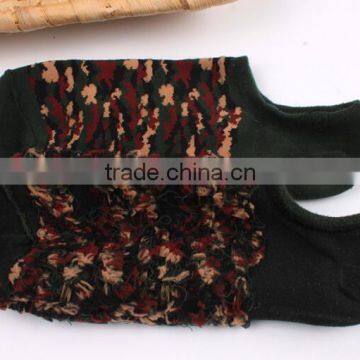 Cheap Young Man Fashion Camo Design Military Green Cotton Army Socks photo-2