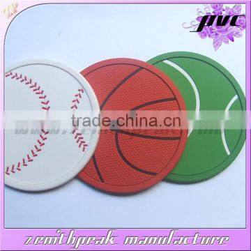 Most Popular soft PVC coaster/sports PVC coaster/custom PVC cup mat