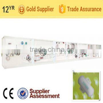 Sanitary towel manufacturing machine with full servo design