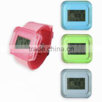 Colorful digital plastic watch