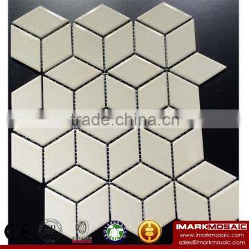 IMARK White Color Foshan Ceramic Mosaic Tile/China Wall Mosaic Tile With Polished Surface For Wall Decoration