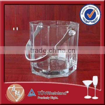 Glassware type 800ml custom ice bucket with metal handle