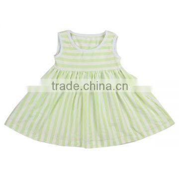 2016 kaiyo wholesale girls clothing sleeveless stripe pictures of latest gowns designs pearl dress boutique kids clothes