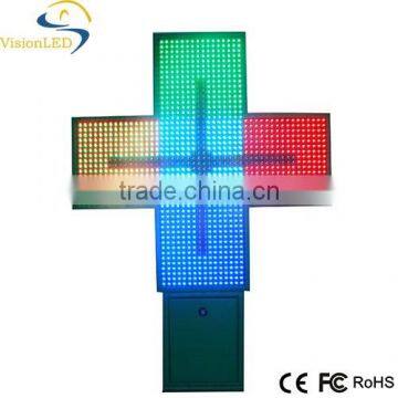 Shenzhen 2016 Hot Sale Outdoor Full Color LED Sign Display Pharmacy Cross