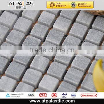 gray natural stone mosaic floor tile