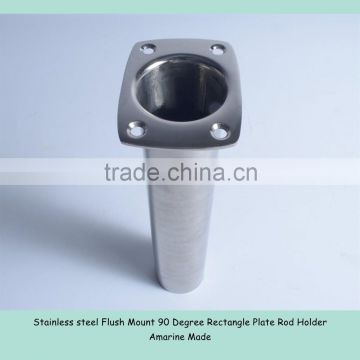 Stainless steel Flush Mount 90 Degree Rectangle Plate Rod Holder