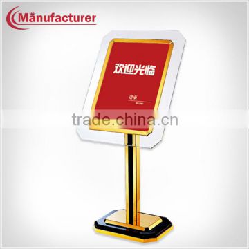 Hotel Lobby Acrylic Glass Board Sign Stand,Poster Stand