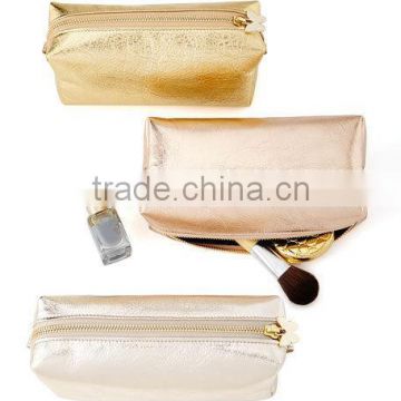 Metallic Leather Cosmetic Travel Case