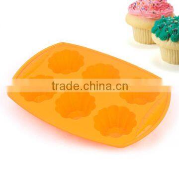 6cups muffin silicone cake mould cookie cup