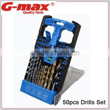 G-max 50pcs Combination HSS Drill Bit Set GT-DB50