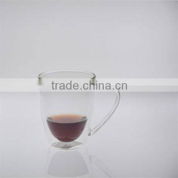 mouth-blown borosilicate double wall glass coffee cups