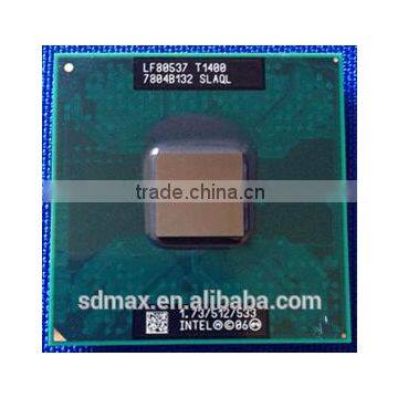 Dual cores in stock tray packing 1.73GHz 1M 533MHz Intel Celeron Mobile T1400 SLAQL CPU