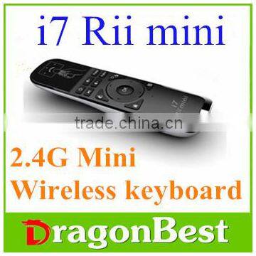 Newest Top Quality 2.4GHz Wireless Game Keyboard Fly Mouse Rii Mini i7 Remote Control for TV Box Laptop PC Android TV