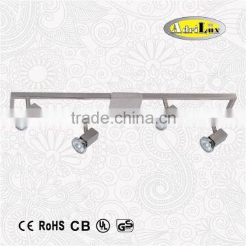 Satin rotable 4 head GU10 SPOT lighting fixture factory cheap price