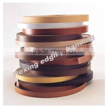 Ornamental wood grain edge banding