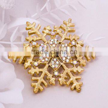 55*55mm Wholesale Christmas Crystal Snowflake Brooch