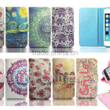 Magnetic PU Flip Real Leather Slot Wallet Cover Stand Case For IPhone 6 Plus