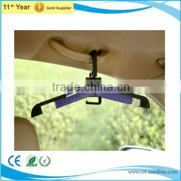 Extended car headrest coat hanger