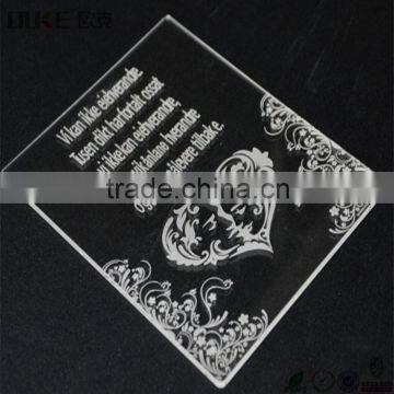 china wholesale new silk high grade acrylic invitation