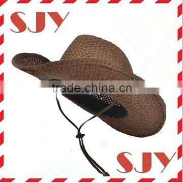 2016 summer bulk raffia folding straw cowboy hat for sale
