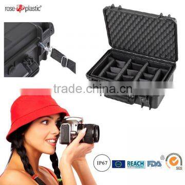 Hard durable solid big handheld plastic packaging cases for LSR cameras with IP67 waterproof RC-PS 290/1