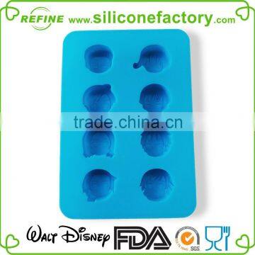 Disney audited factory for cute cartoon head portrait silicone ice block mould