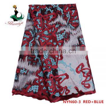 Haniye 2016 Fashion African Wedding Dress Embroidered Net Lace /tulle Lace Fabric/NYN60 photo-2