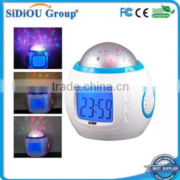 Music Starry Sky Projection Digital Cheap LED Alarm Clock