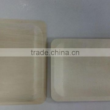 disposable used wood food tray for supermarket