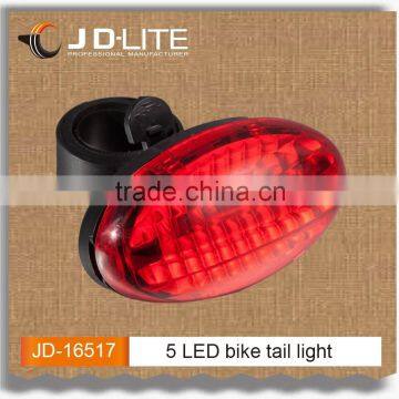 5 LED Plastic led bicycle turn signal light, bike rear light powered by 2*AAA batteries