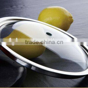 P type high dome glass lid for wok