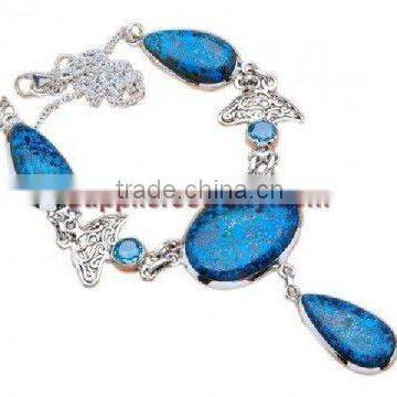 Royal!! Hattuckite Blue Topaz Jewellery H331 White Gold Diamond Stud 14K Earrings Jewelry Websites