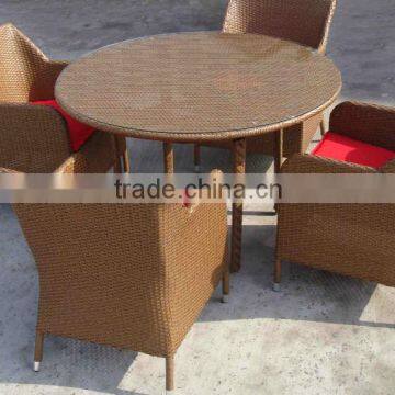 Unique Design Patio Dinning Set Rattan Garden Dinner Table And Chairs