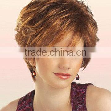 European virgin remy hair short wig monofilament wig