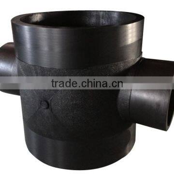 200mm injection molding reducing cross PE pipe fittings