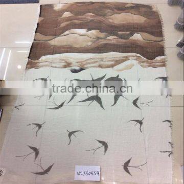 New Fashion birds flying lady scarf 2017