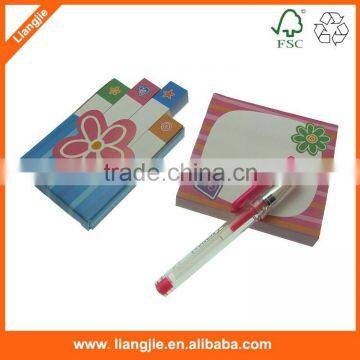 Fancy Stationery Sticky Note Pads Set With Pen photo-3