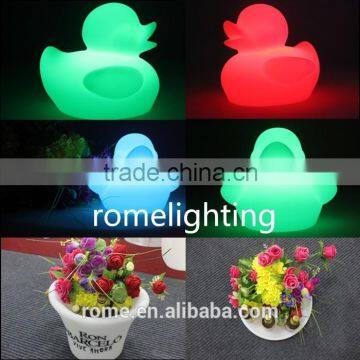 Fashion waterproof rechargeable remote control type duck shape animal Led Decorative Lamp