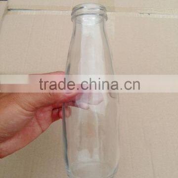 500ml round glass juice bottle with screw lug cap