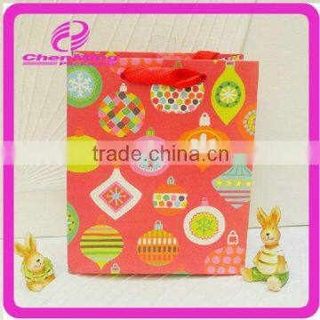 Yiwu custom colorful paper bag with different handle types